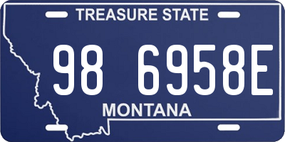 MT license plate 986958E