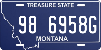 MT license plate 986958G