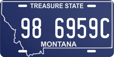 MT license plate 986959C