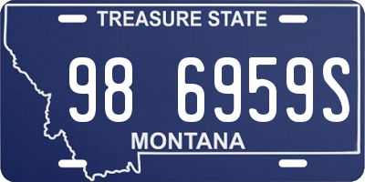 MT license plate 986959S