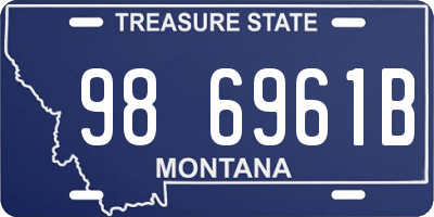 MT license plate 986961B
