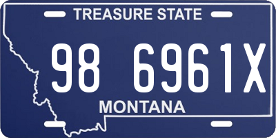 MT license plate 986961X