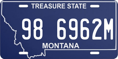 MT license plate 986962M