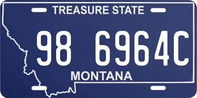 MT license plate 986964C