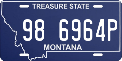 MT license plate 986964P