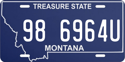 MT license plate 986964U
