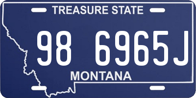 MT license plate 986965J