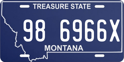 MT license plate 986966X