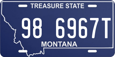 MT license plate 986967T