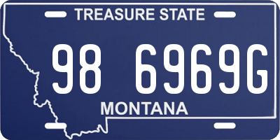 MT license plate 986969G