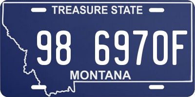 MT license plate 986970F
