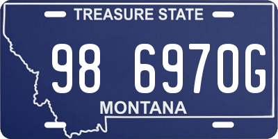 MT license plate 986970G