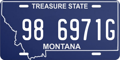 MT license plate 986971G