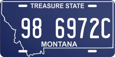 MT license plate 986972C