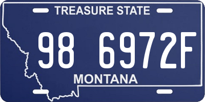 MT license plate 986972F