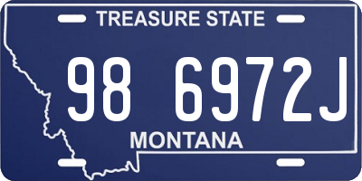 MT license plate 986972J