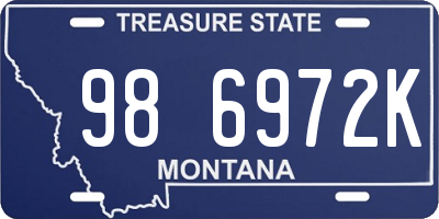 MT license plate 986972K