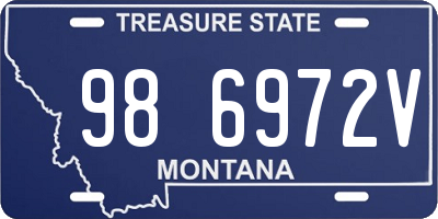 MT license plate 986972V