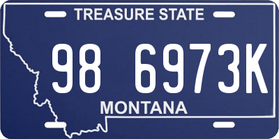 MT license plate 986973K