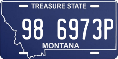 MT license plate 986973P