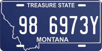 MT license plate 986973Y