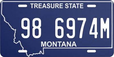 MT license plate 986974M