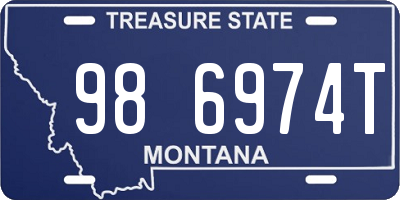 MT license plate 986974T