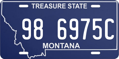 MT license plate 986975C