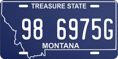 MT license plate 986975G