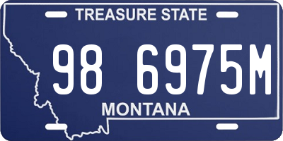 MT license plate 986975M