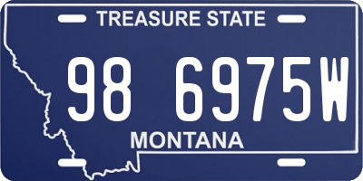 MT license plate 986975W
