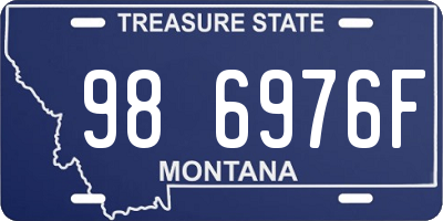 MT license plate 986976F