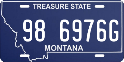 MT license plate 986976G