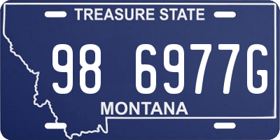 MT license plate 986977G