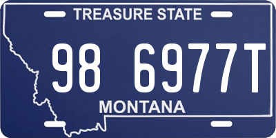 MT license plate 986977T