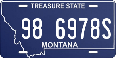 MT license plate 986978S