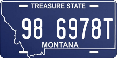 MT license plate 986978T