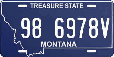 MT license plate 986978V