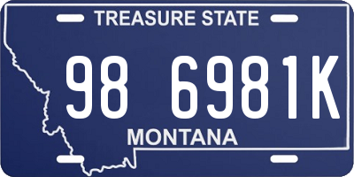 MT license plate 986981K