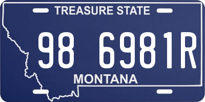 MT license plate 986981R