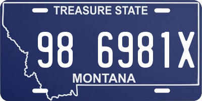 MT license plate 986981X