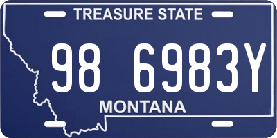 MT license plate 986983Y
