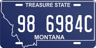 MT license plate 986984C