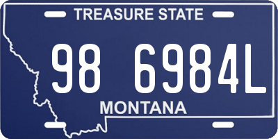 MT license plate 986984L