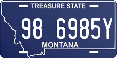 MT license plate 986985Y