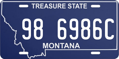 MT license plate 986986C