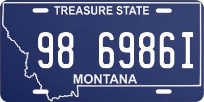 MT license plate 986986I