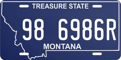 MT license plate 986986R