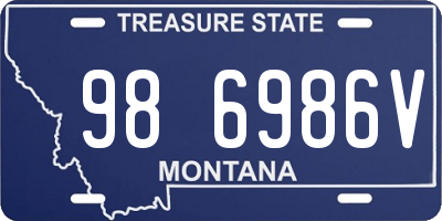 MT license plate 986986V