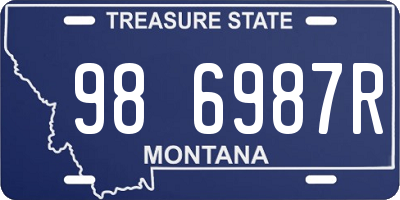 MT license plate 986987R